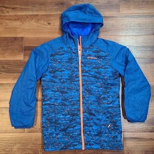 Columbia Coat Youth Boys Large Thermal Coil OutGrown Blue Nylon Snow Winter